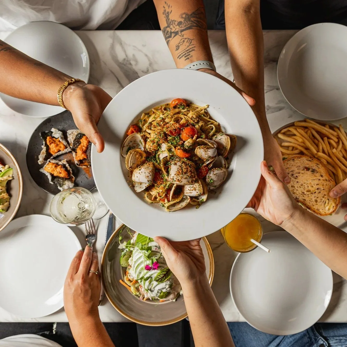 Bride-to-be enjoying French-inspired cuisine at Smoque Brasserie Chatswood