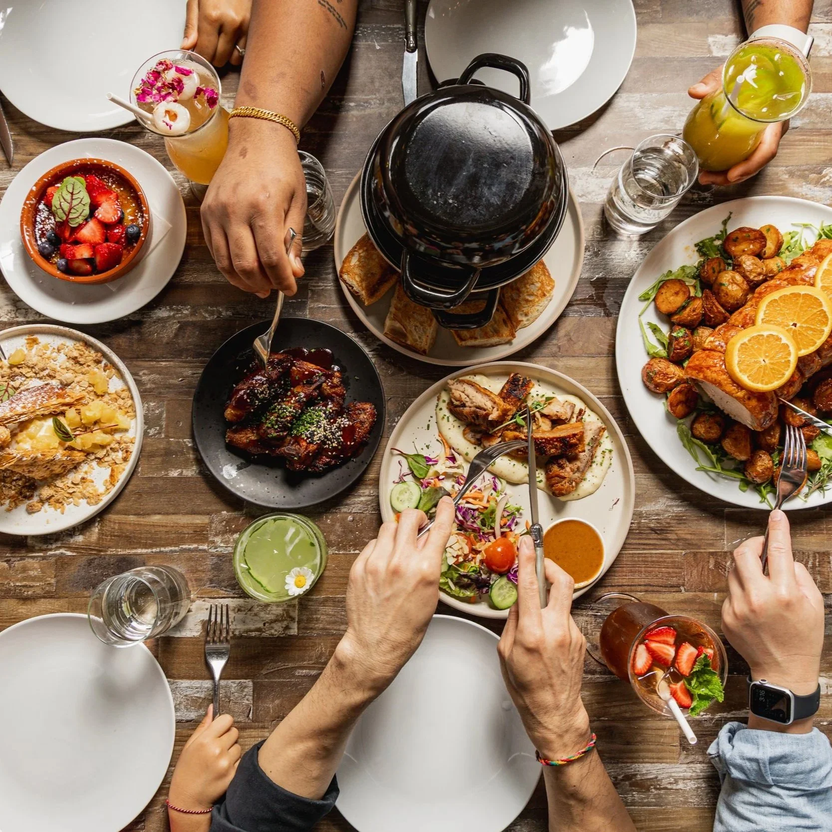 Outdoor terrace with tables arranged for a bridal celebration