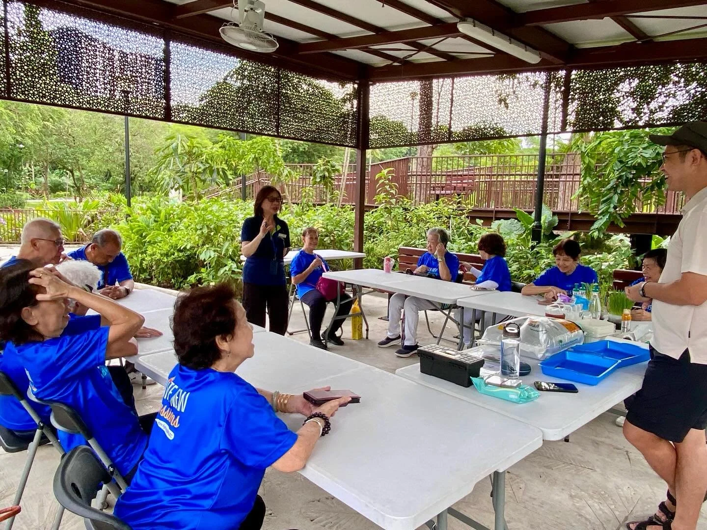 Back at KPMG Wellness Garden for another round of therapeutic horticulture with our active ageing seniors! 💚

This week&rsquo;s activity: growing sprouts from seeds: Maple Pea (豆苗) and Wheatgrass (小麦草).
These tiny greens are loaded with vitamins A, 