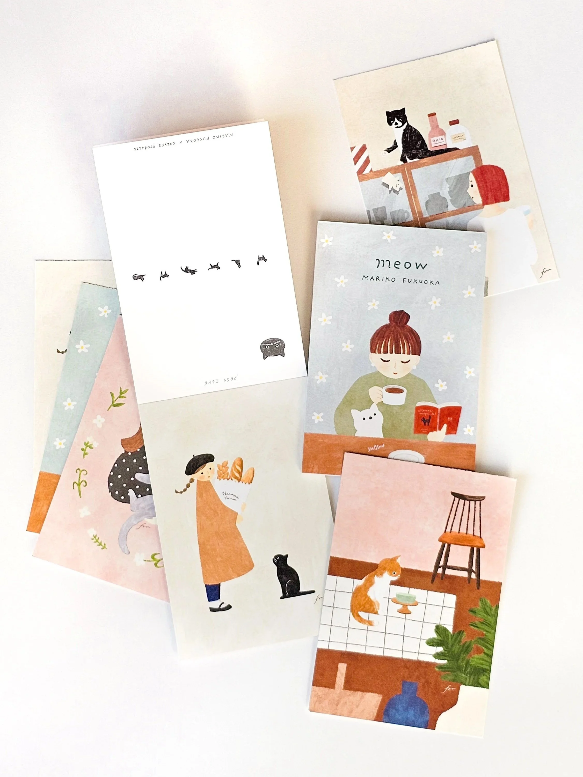 Cozyca - Mariko Fukuoka Postcards Pad - Meow