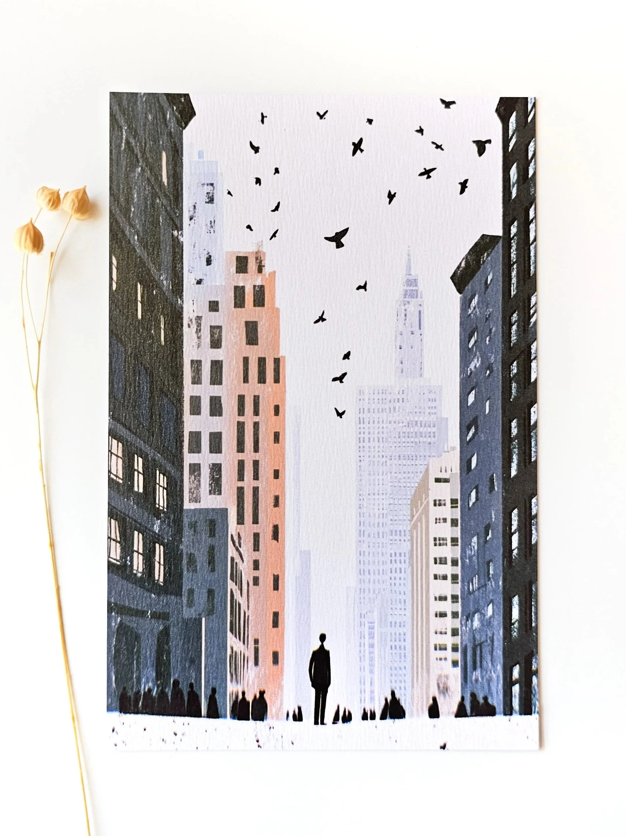 SanDots Atelier - Small Steps in a Big City Postcard