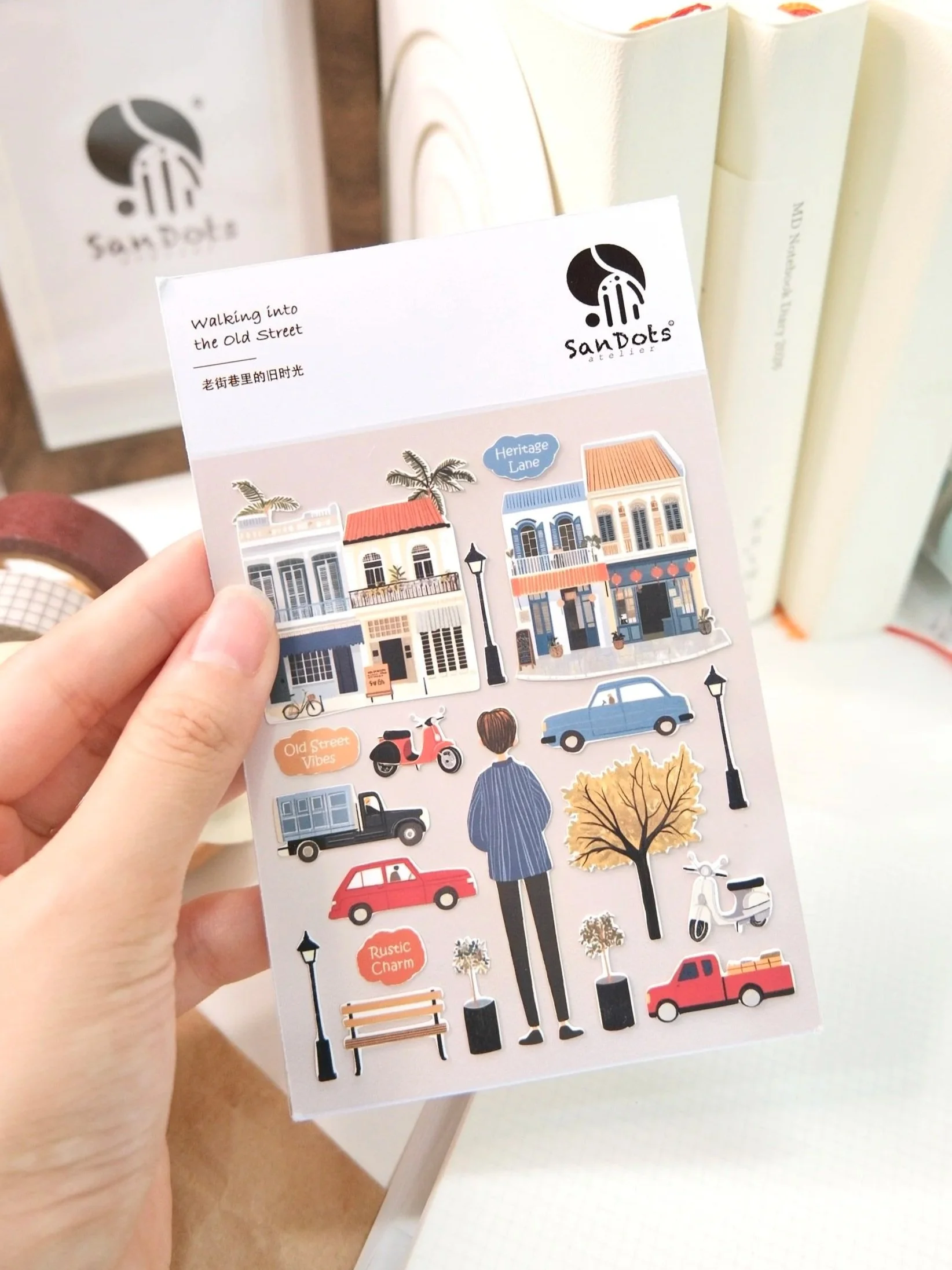 SanDots Atelier - Walking Into the Old Street Sticker Sheet