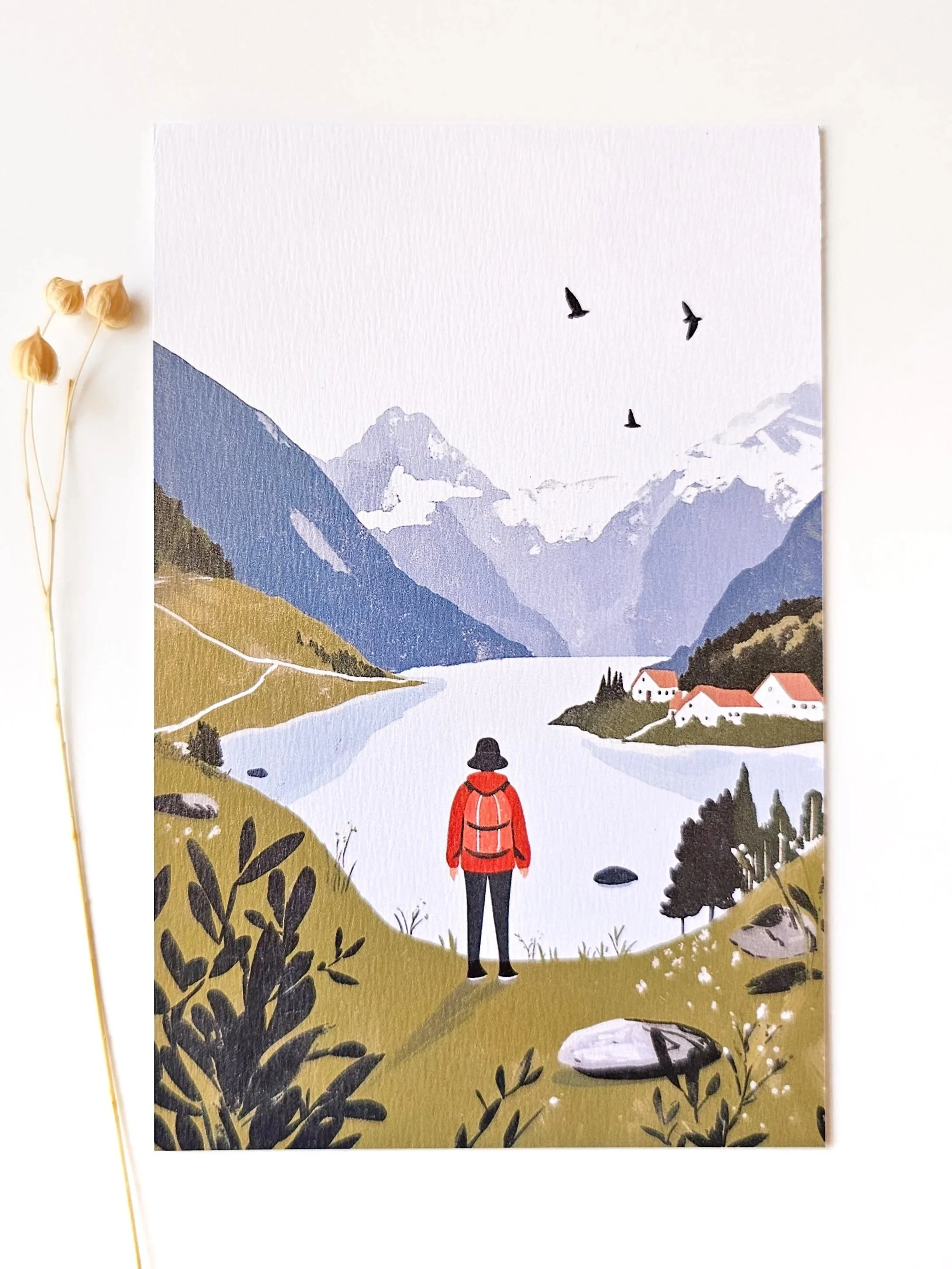 SanDots Atelier - Beyond This Peak Postcard