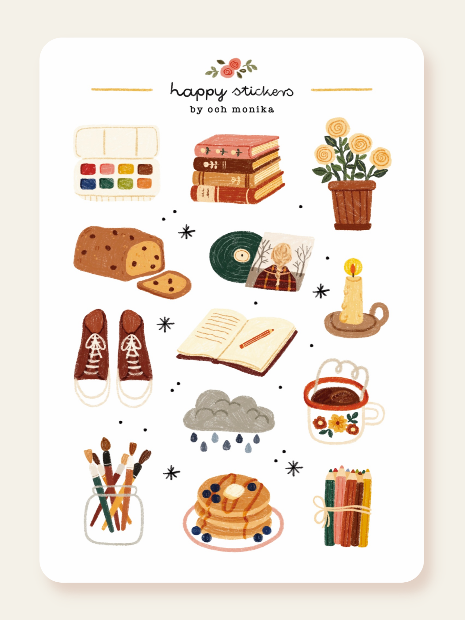 Och Monika - Rainy Morning SS035 Sticker Sheet