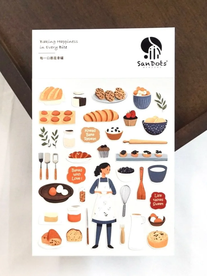 SanDots Atelier - Baking Happiness in Every Bite Sticker Sheet