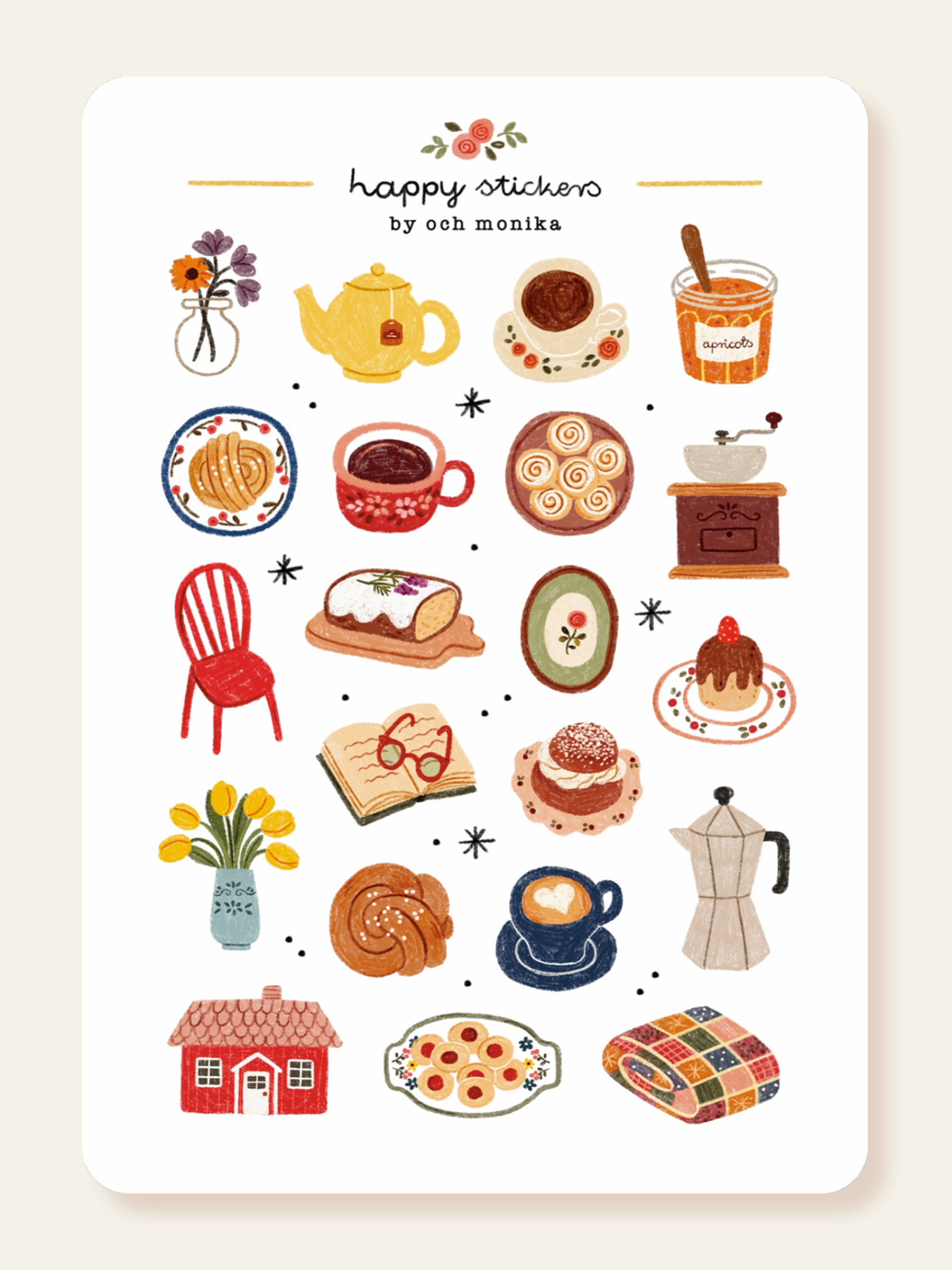 Och Monika - Fika SS063 Sticker Sheet