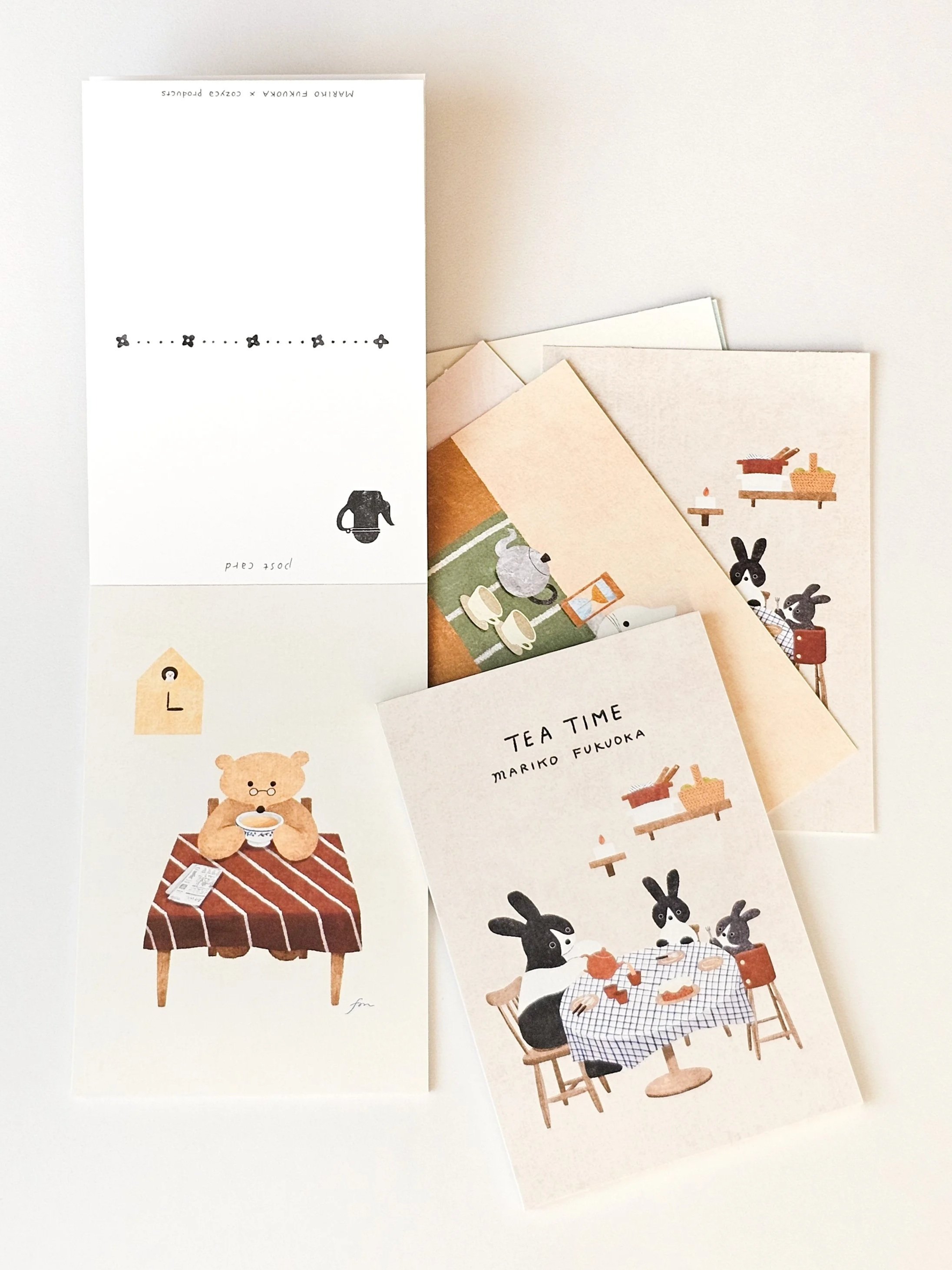Cozyca - Mariko Fukuoka Postcards Pad - Tea Time