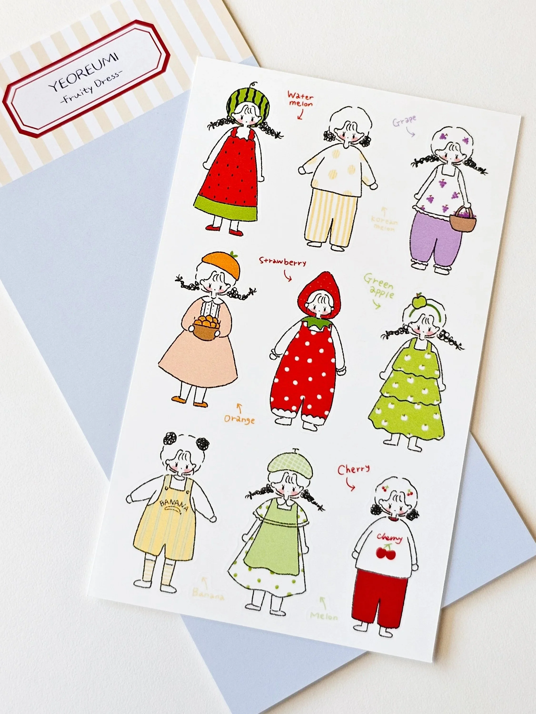 Maison de Summer - Yeoreumi Fruity Dress Sticker Sheet