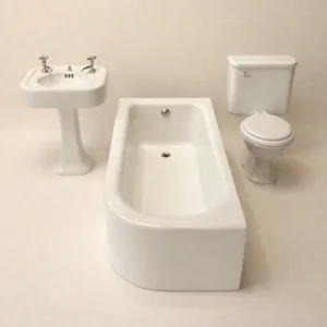 Miniatur Toilette 1:12 – Vintage-Stil Keramik & Metall – Niedliche Puppenhaus Requisite Für Küche, Bar & DIY, 16,7x6 Cm