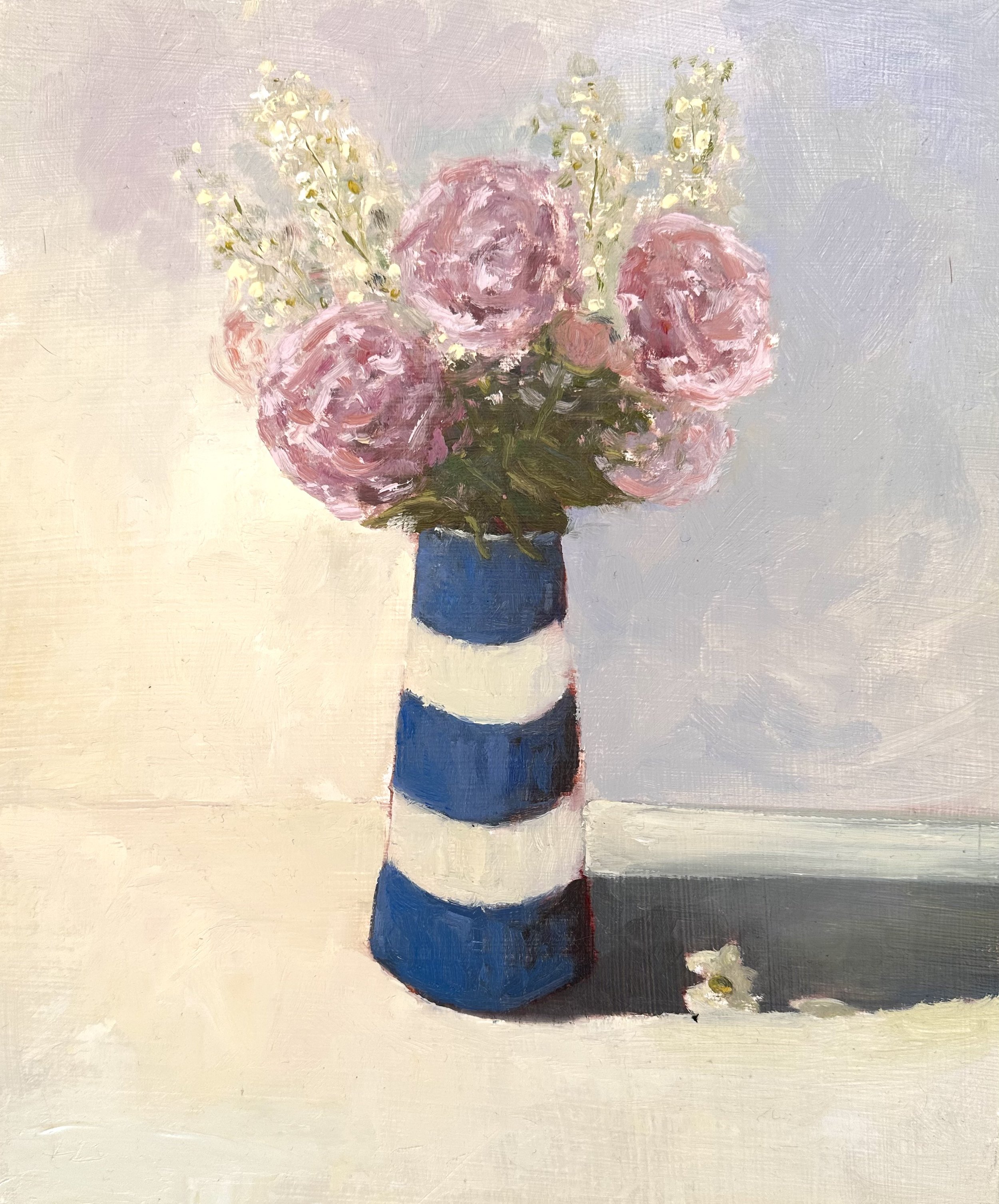 Cornishware, Peonies and Stocks