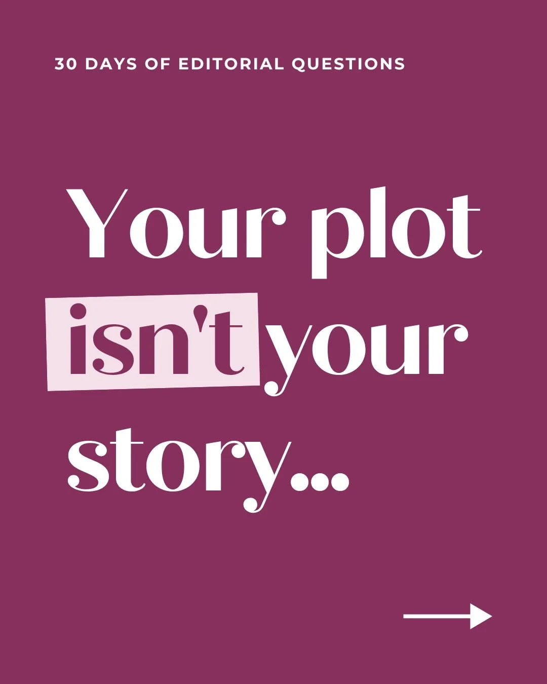 Your plot isn&rsquo;t your story.🌿

One of the first questions I might ask when developmentally editing a manuscript is:

What is this story really about?

That&rsquo;s different from asking what happens in the story.

Your plot is the sequence of e