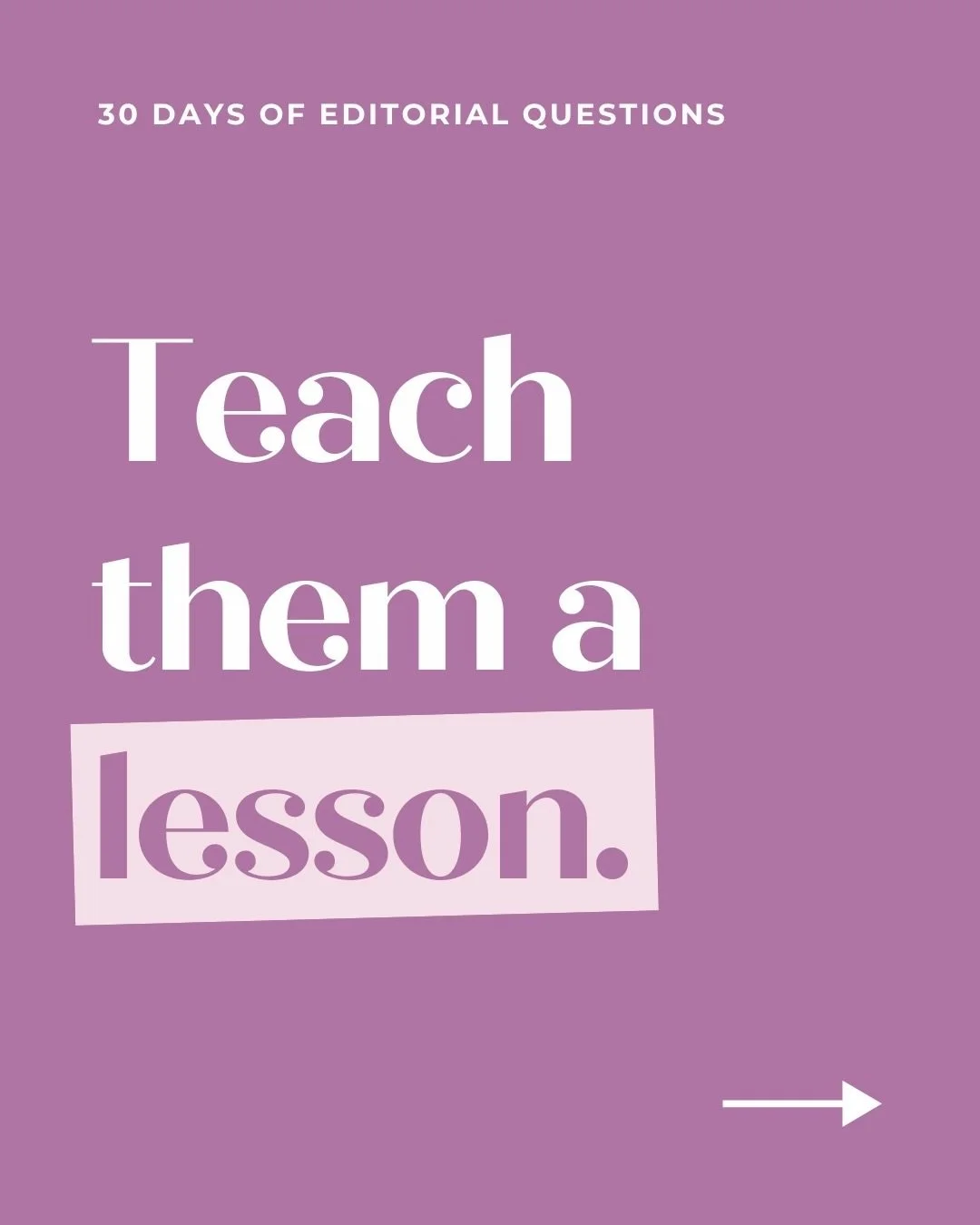 Teach them a lesson. 🌱

By the end of your story, your protagonist should have experienced something that has the potential to change what they understand about themselves, other people or the world around them.

When I&rsquo;m developmentally editi