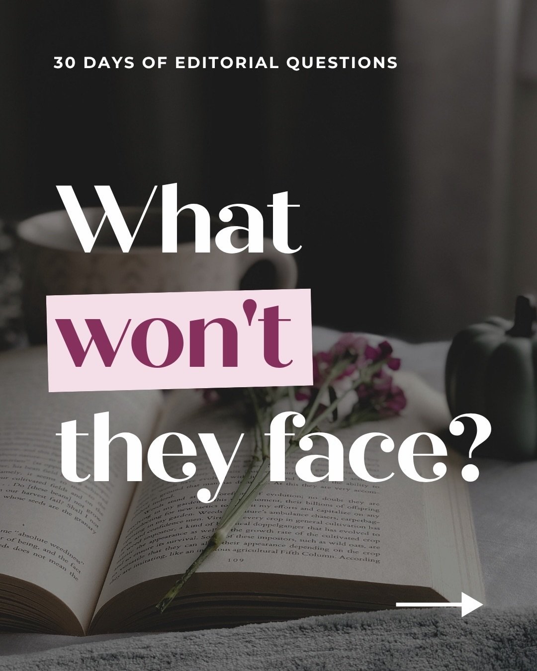What won&rsquo;t they face? 📖

Sometimes what a character is trying not to do is just as interesting as what they&rsquo;re chasing.

When I&rsquo;m developmentally editing a manuscript, I&rsquo;m interested in what a protagonist resists and, crucial
