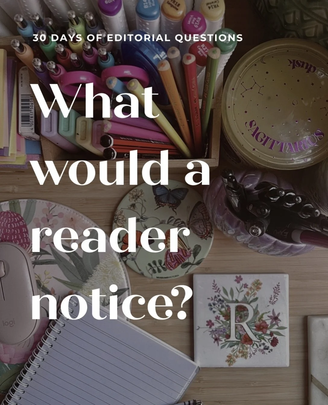 What would a reader notice? 🌊

One of the hardest things about revising your own manuscript is that you already know everything you&rsquo;re trying to say.

You know why your character behaves the way they do.
You know which details will matter late