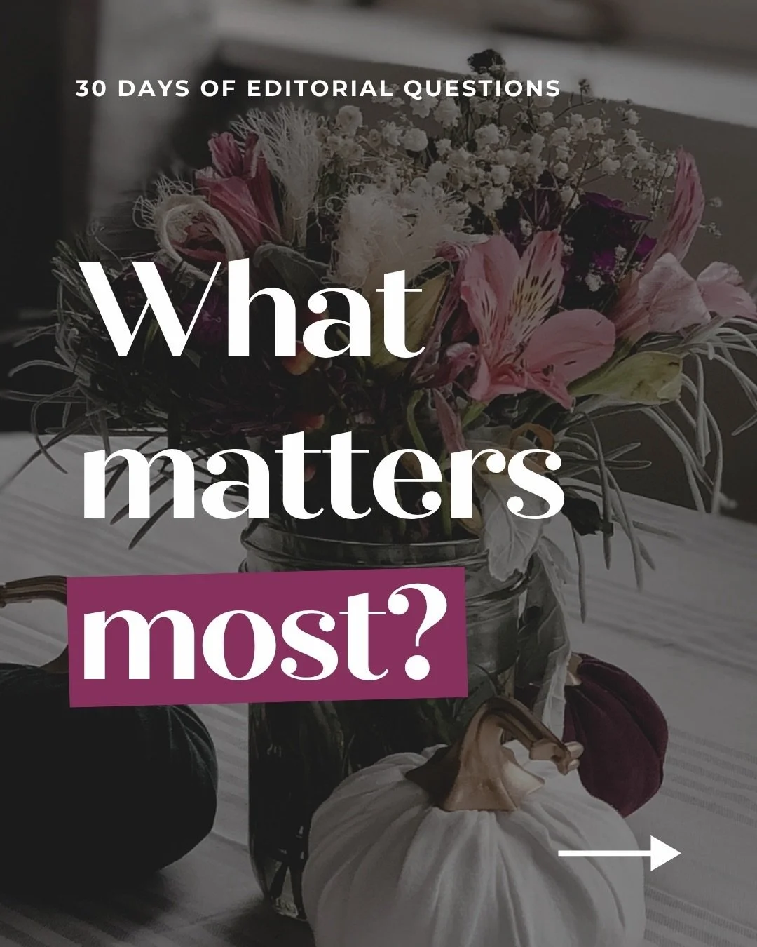 What matters most? 🌸

Thirty days. Thirty editorial questions.

We&rsquo;ve looked at your story, your protagonist, your character&rsquo;s internal journey, your reader&rsquo;s experience and, finally, how to decide what your manuscript needs next.
