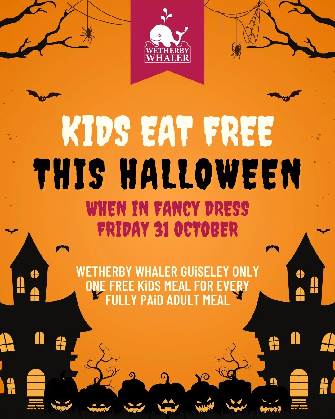 🎃 No tricks, just tasty fish and chips for a booo-tiful Halloween at Wetherby Whaler Guiseley! 🎃

#halloween #fishandchips #october31