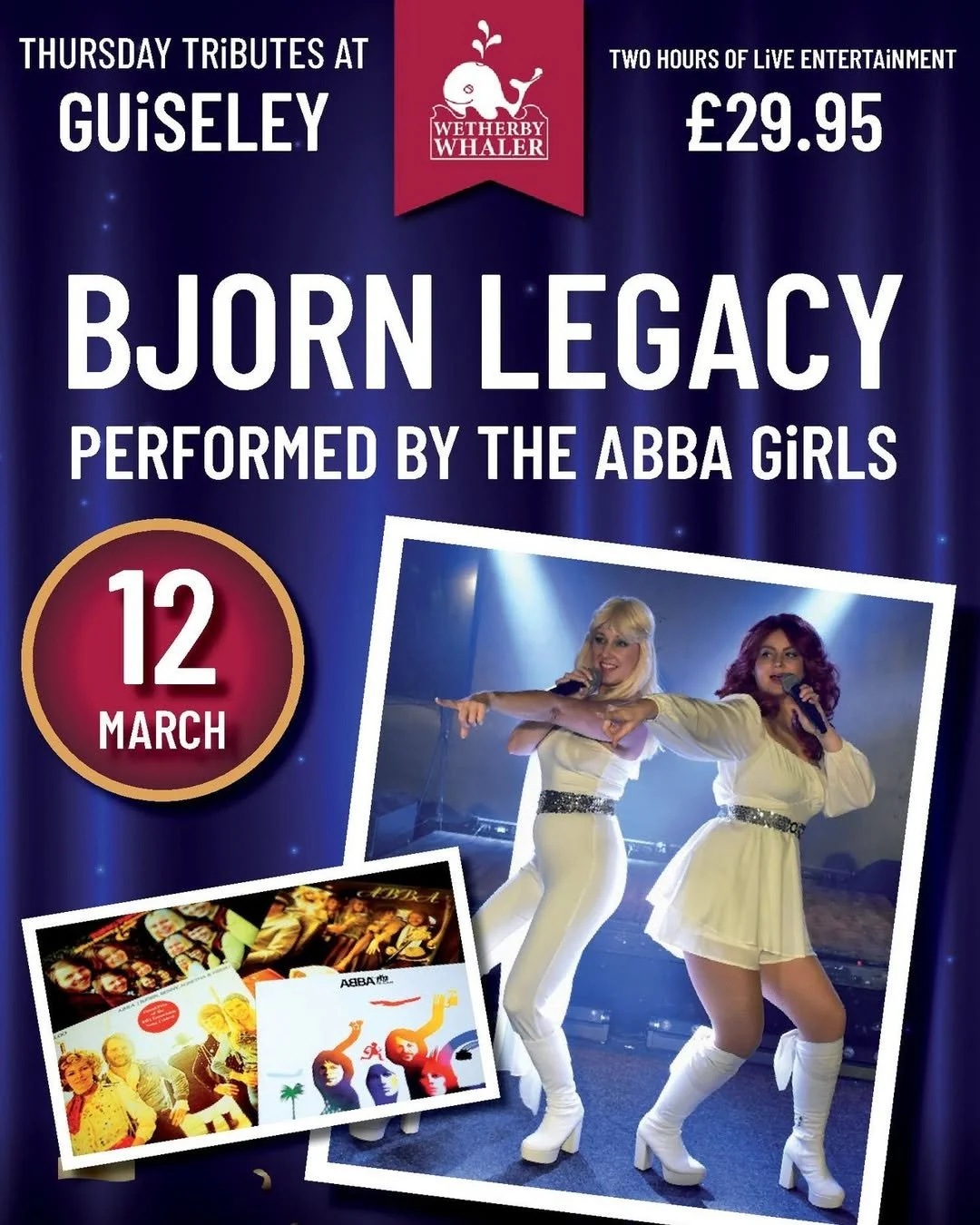 🎤⭐ BOOK YOUR TICKETS NOW... you don't want to miss the fantastic @bjornlegacyabbatribute on Thursday, 12th March, at Wetherby Whaler Guiseley - call 01943 884228 to book your tickets! ⭐🎤

#abbatribute #bjornlegacy #fishandchips
