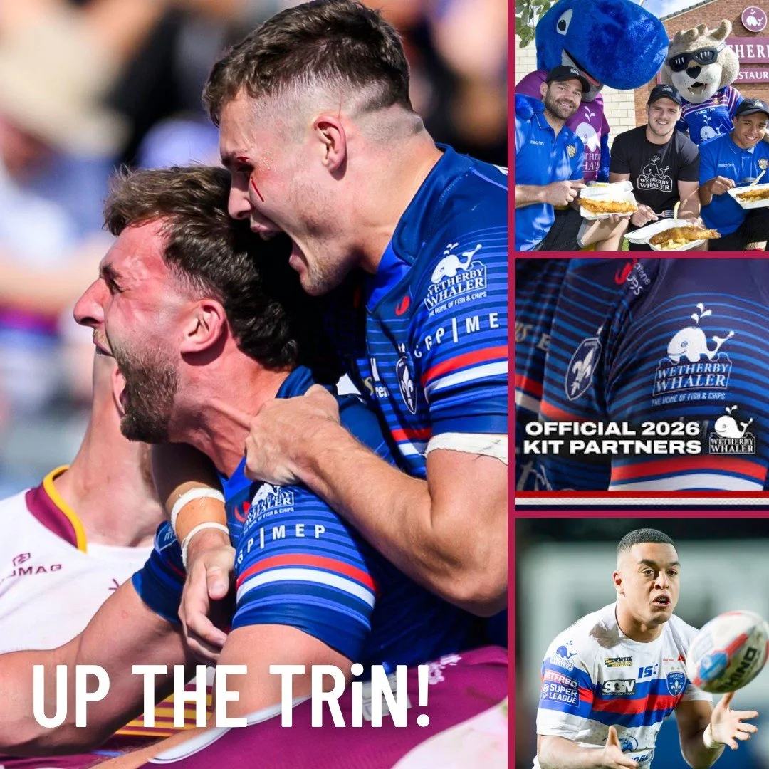 🏉🐳 Good luck to the @wtrinityrl boys in today's Super League Grand Final, and to all the travelling Wakefield fans, we hope you have a fantastic day! 🐳🏉 #UpTheTrin