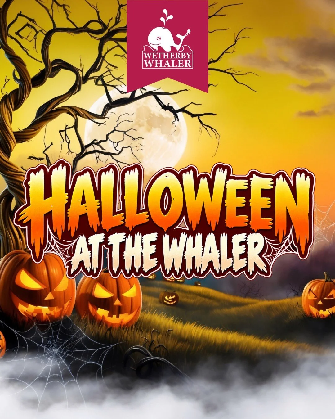🎃👻🫨 Things are starting to get a little spooky at the Wetherby Whaler, but we&rsquo;ve got plenty of deals to turn your fright to delight this Halloween! 👻🎃🫨

🦇 From Monday 26th to Saturday 31st of October, get a FREE SPOOKY DESSERT with every