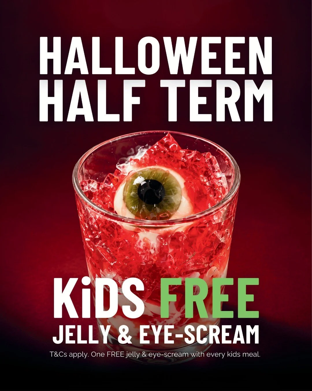 👻🎃🦇 Don't miss out on a free spooooooky dessert this half term at Wetherby Whaler York, Wakefield and Wetherby... It's to die for!🦇🎃👻