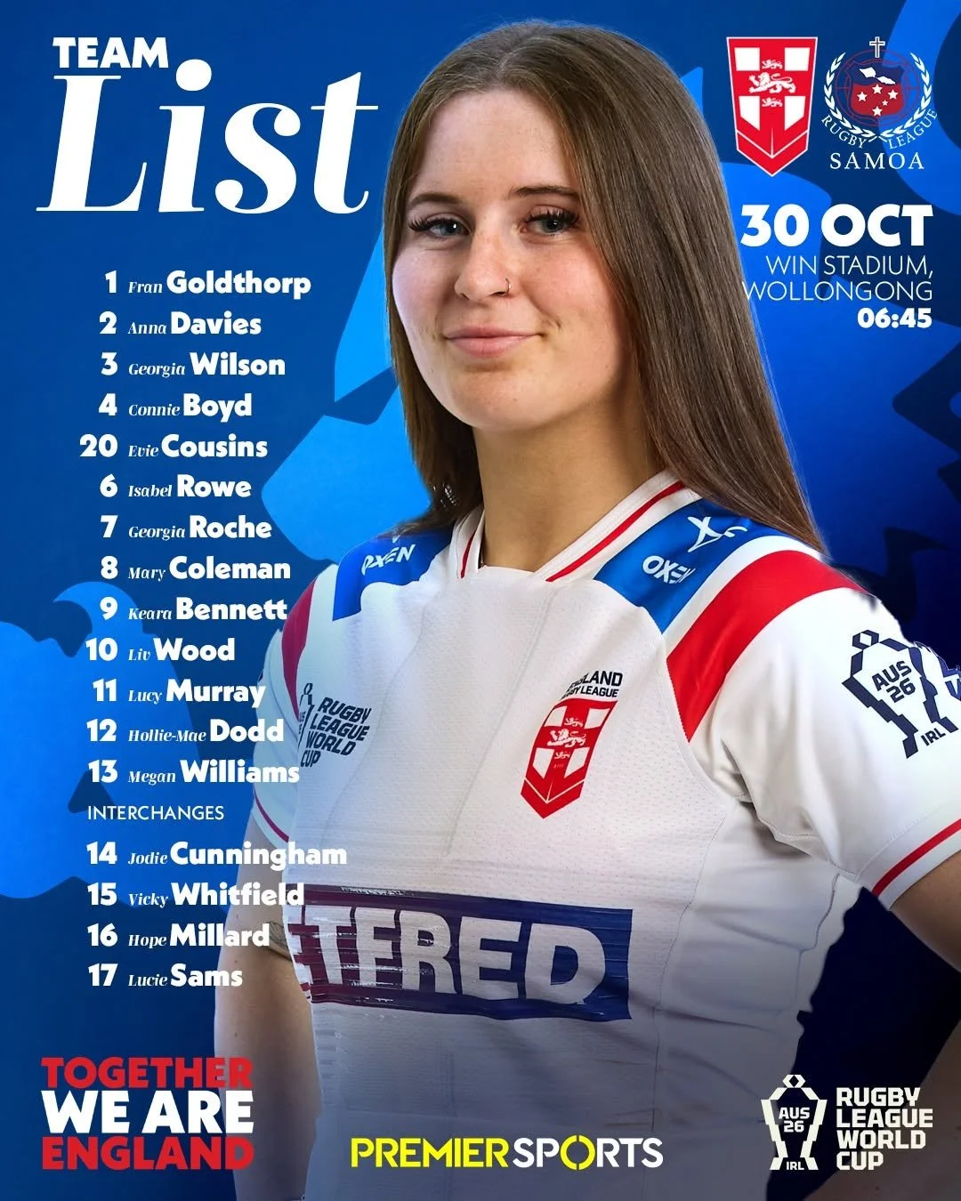 🏉🙌 We want to give a huge CONGRATULATIONS to our very own Evie Cousins for making the England Rugby League team for the Women's Rugby League World Cup and SCORING A TRY against Samoa this morning - well done, Evie, incredible performance! 🙌🏉