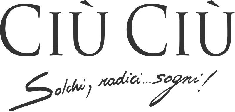 Logo avec le texte 'CIU CIU', suivi de 'Soldat, média...sogni!' en écriture manuscrite.
