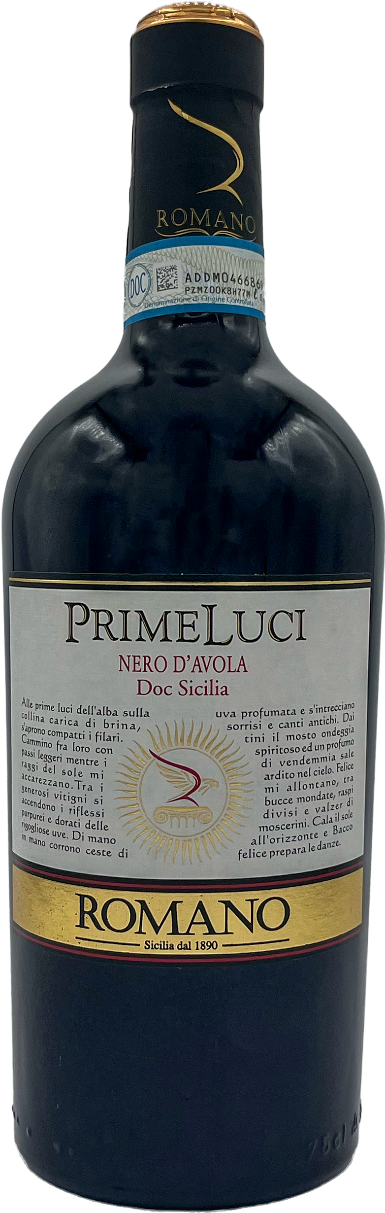 PRIMELUCI NERO D'AVOLA DOC 2020 ROUGE 75CL ROMANO SICILIA