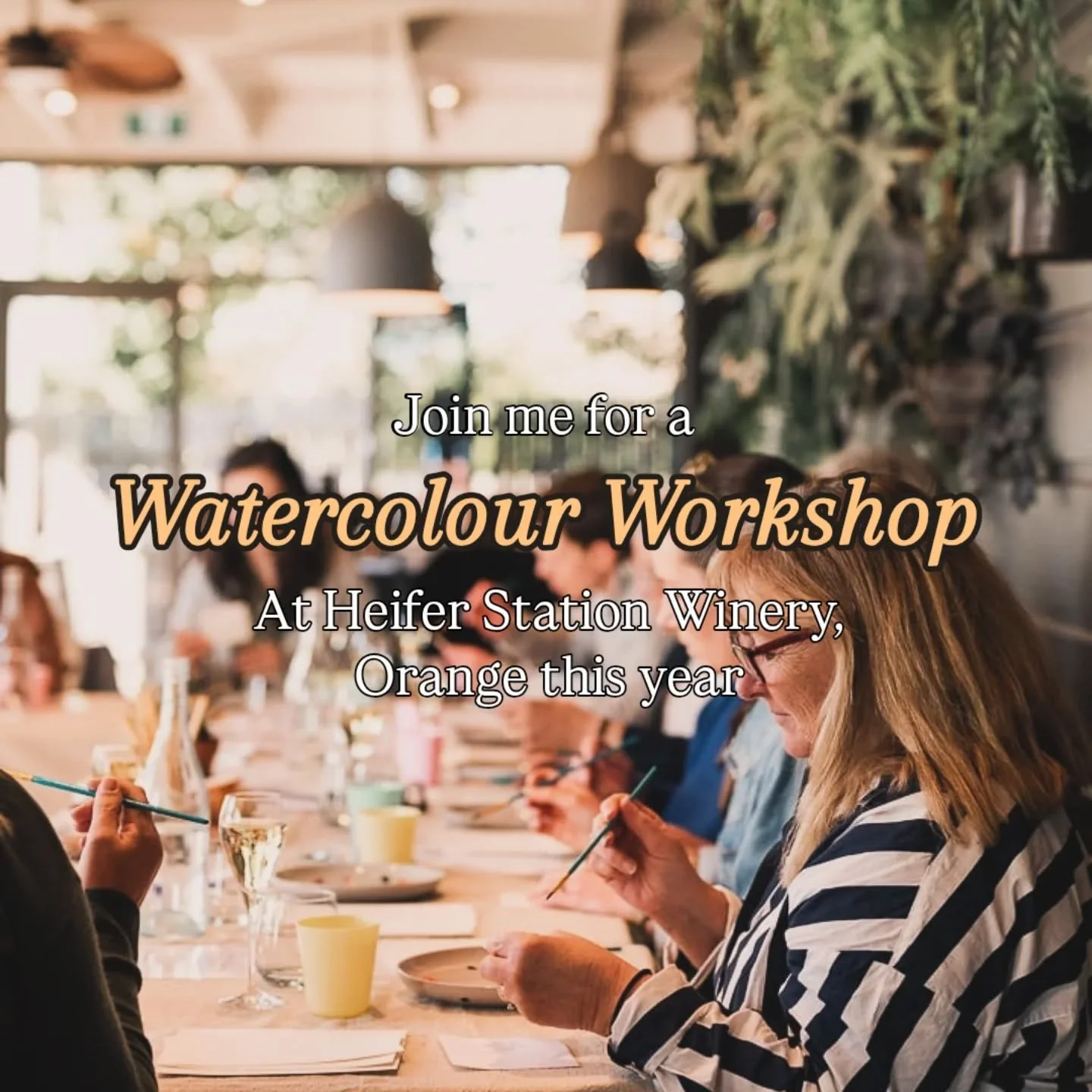My 2026 dates are here, and I'm so looking forward to spending a relaxed afternoon with you ✨️

My watercolour workshops were so much fun last year that I've teamed up with the stunning Heifer Station Winery to offer more classes this year.

If you'r