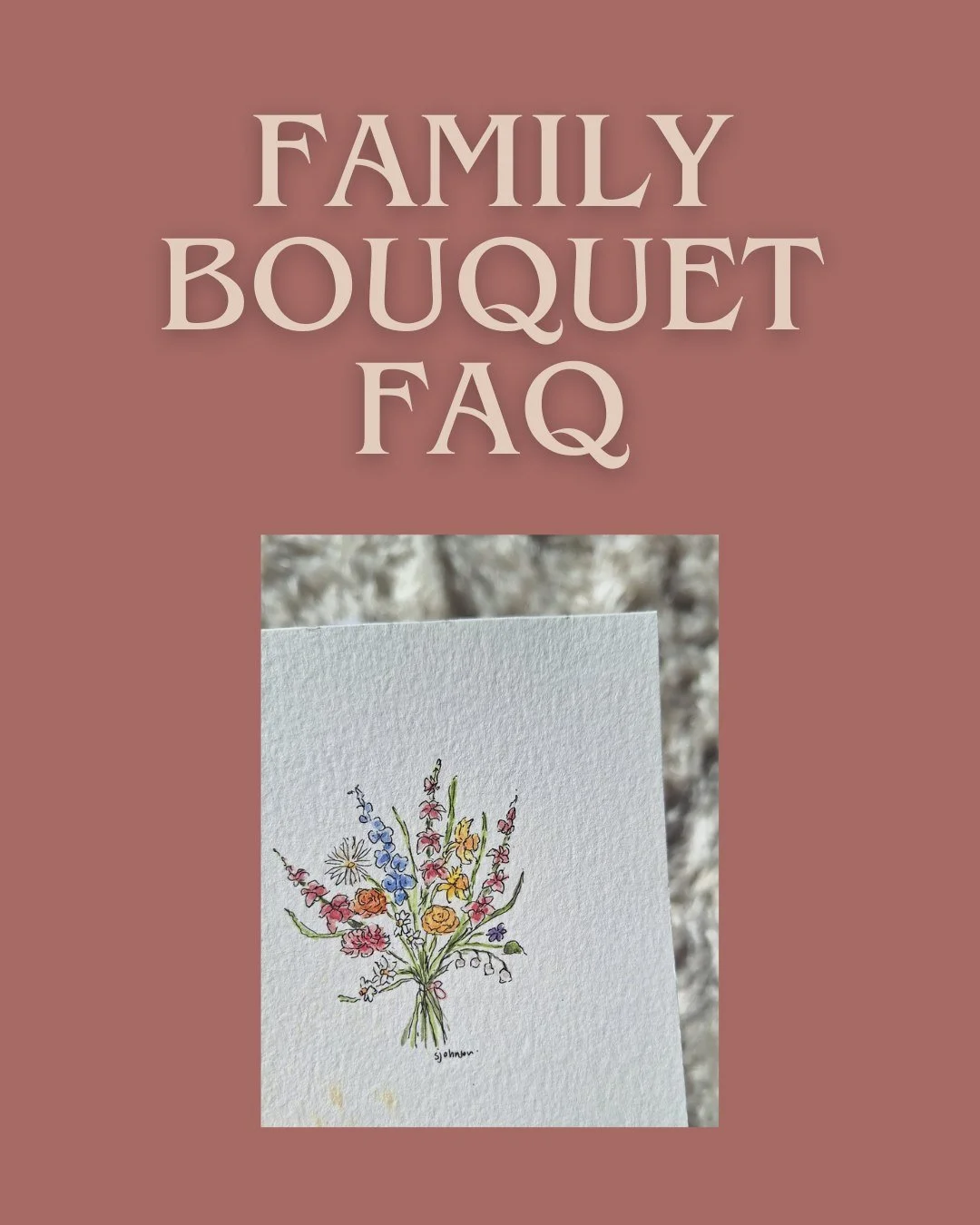 Family Bouquets drop 1st of Autumn - this Sunday! 
I've lost count of how many families I painted last year. But I can tell you, that each one was special. No two bouquets were the same. Each one was a family that someone wanted to celebrate.

I can'