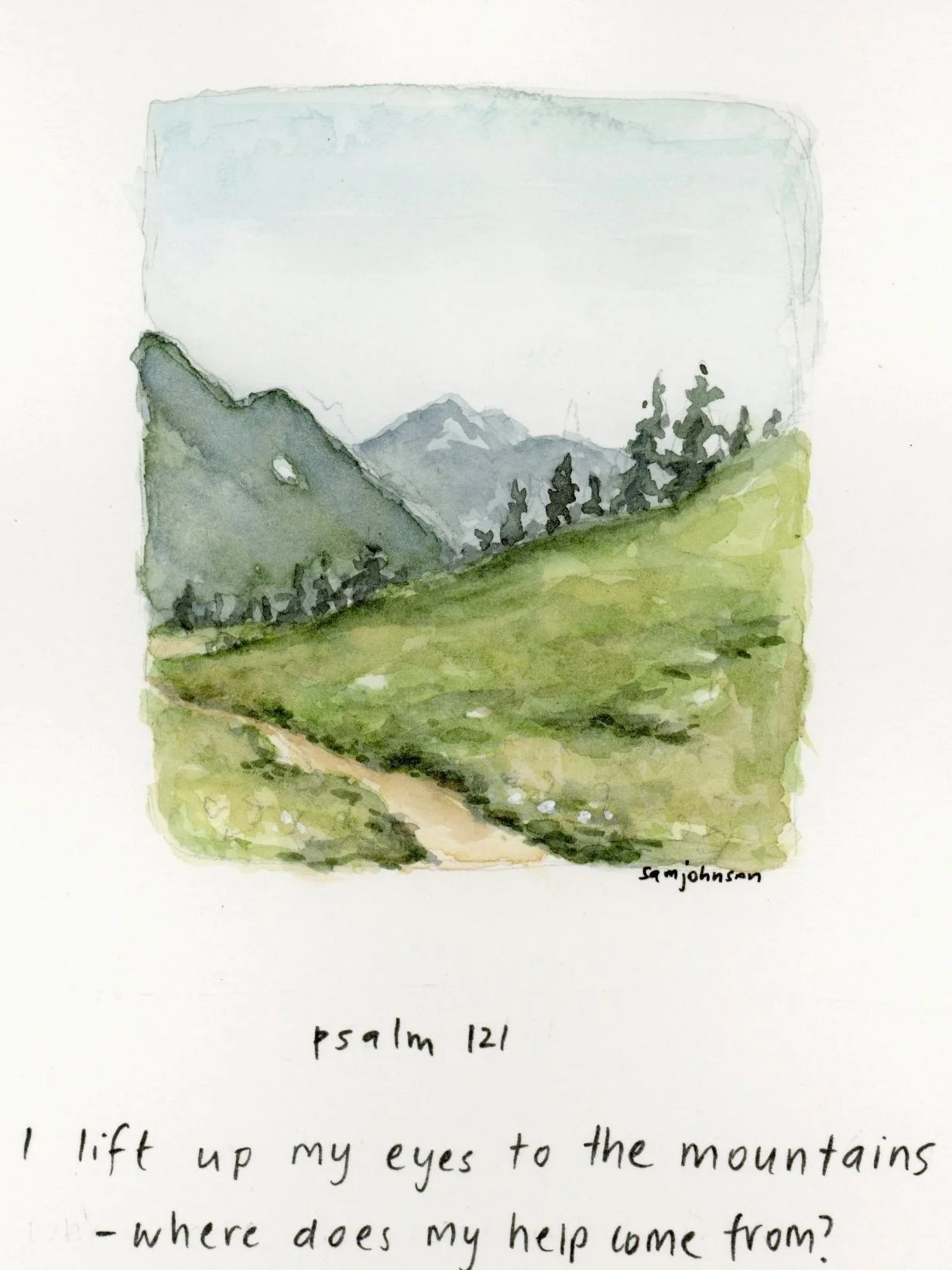 watercolour bible verses, psalm sunday, christian artwork, psalm artwork, bible verse art, bible verses watercolour