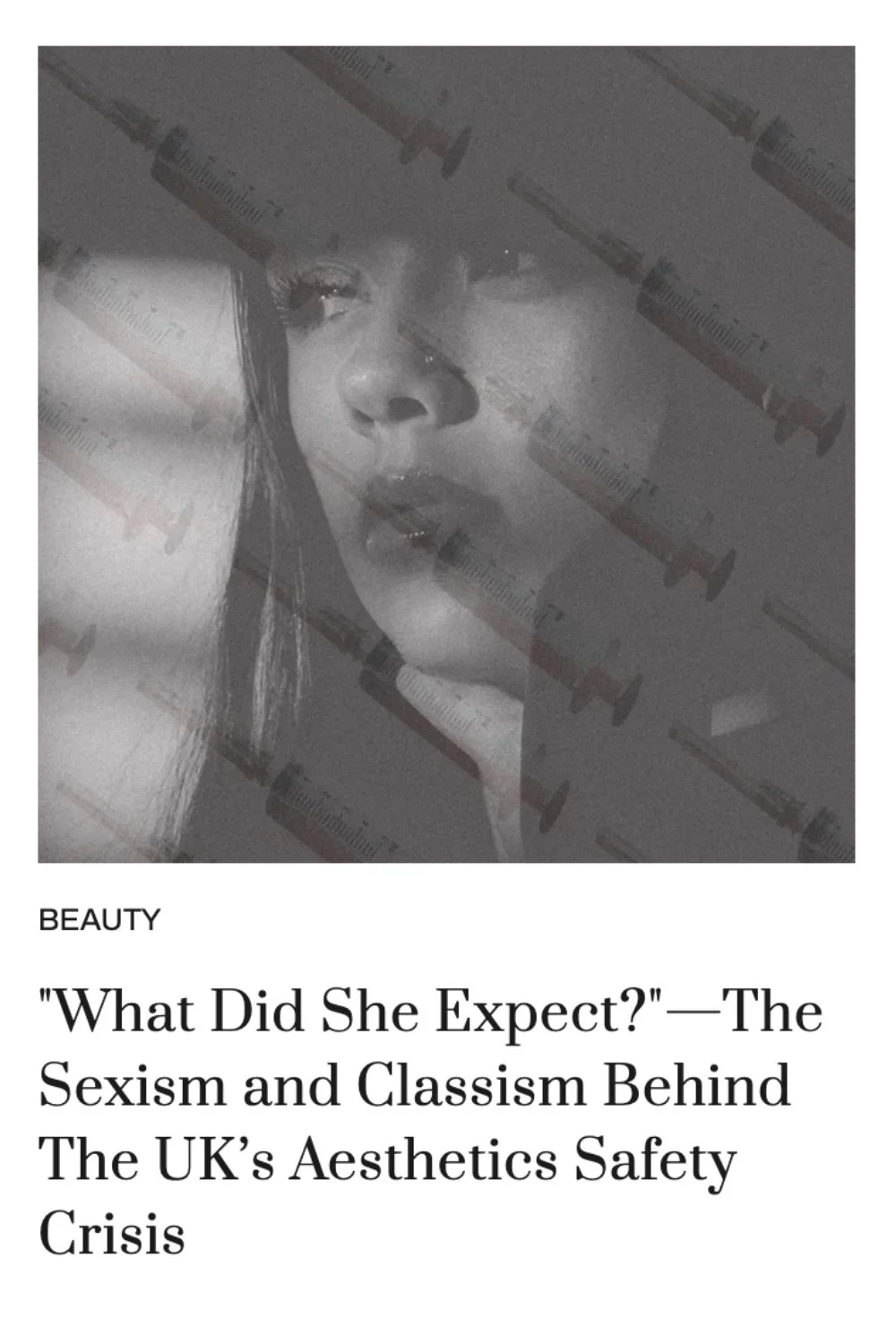 The politics of aesthetic complications