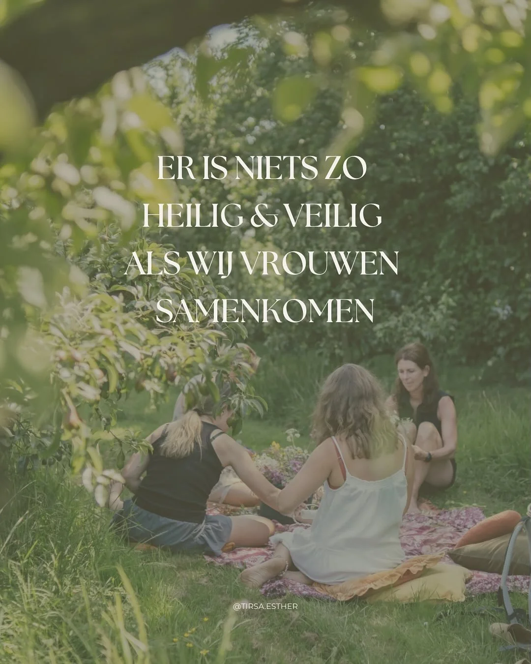 Je bent welkom🩷

Stap de cirkel (weer) in. Kom als je voelt dat dit jouw plek mag zijn. 

20 september 
Daughters of Eden
A Transforming Women Gathering

Op de magische plek @dewaeldetuintexel. Je kunt blijven slapen. 

DM voor info &amp; persoonlij