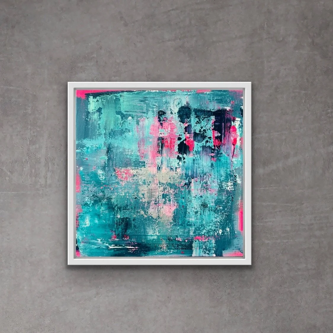 This is Glacier II a mixed media painting in response to the climate crisis. Painting this made me feel that I could do something small but constructive about the issue. 12x12&rdquo; canvas panel, completed July 2026. Available to purchase towards th
