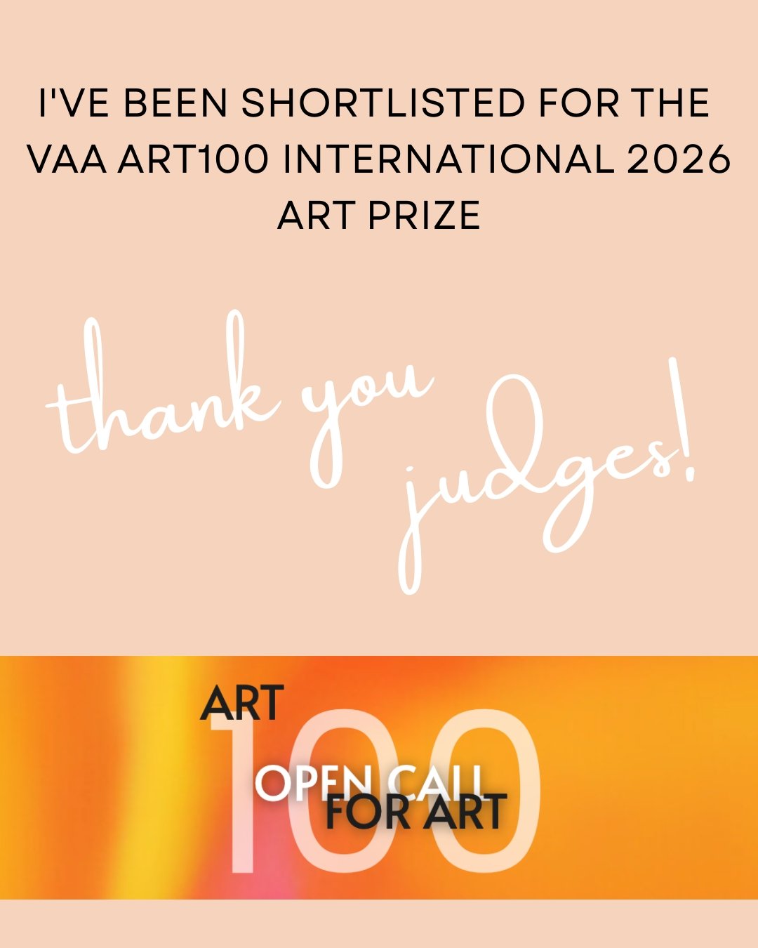 Thank you to the VAA and the judging panel for shortlisting me, it&rsquo;s a real honour. 

What a surprise&hellip;and what a way to start my day.

#abstractart #artist #VAA100 #artprize #grateful
