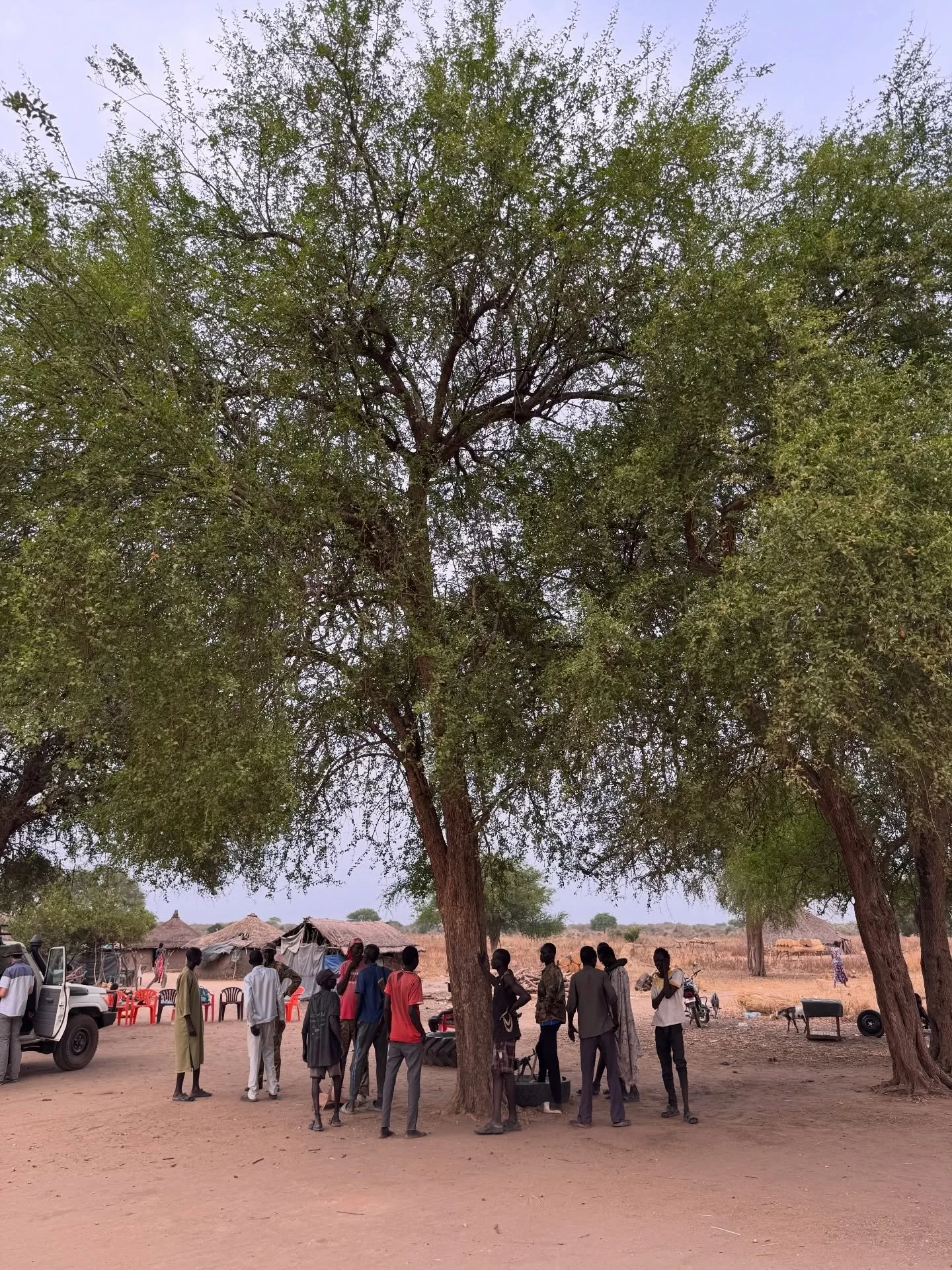 Working and walking in partnership with the local armed youth gives us the guidance and protection we need as we navigate the 130km route together over the next days. Our hosts have just returned from their patrol for the evening to secure the area, 