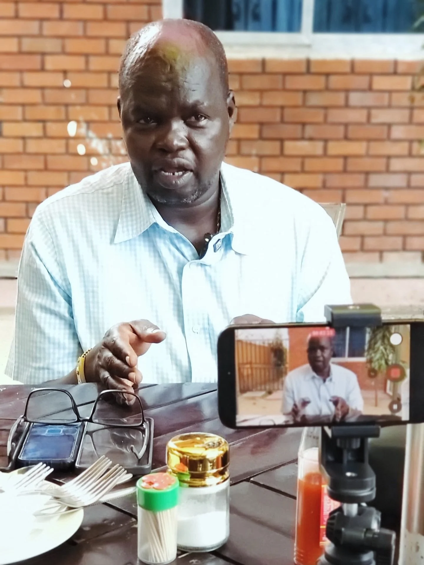 This is Aleer Jacob, our colleague from @peacecanal and leader of the road openings mission from Makol-Cuei to Manyobol. He is a courageous and committed leader and will no doubt get us safely to our destination.