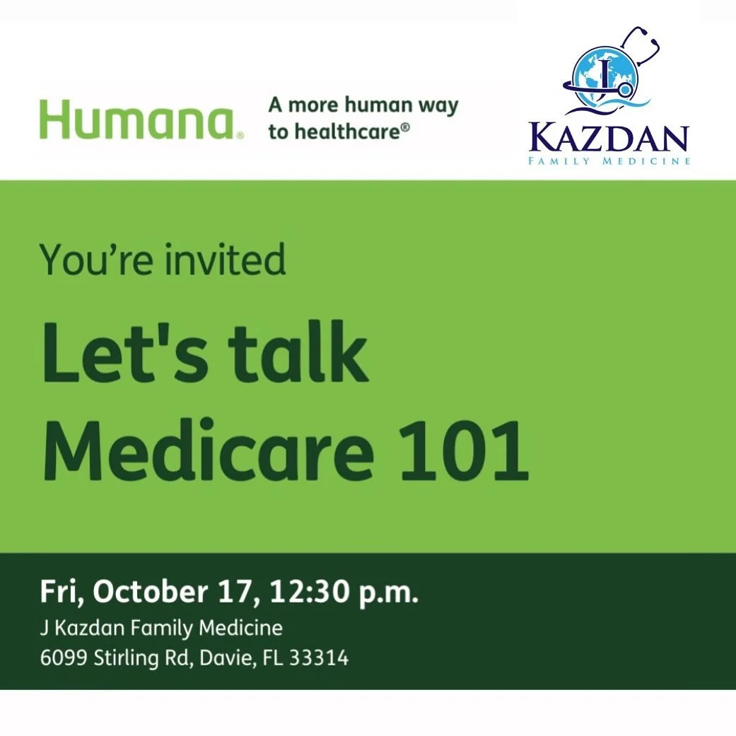 Are you turning 65? Do you have Medicare questions??
We&rsquo;ve got answers! 
Join us for our Medicare 101 event and learn what you need to know.

This Friday, October 17th at 12:30 at our Davie office.

For any question feel free to call: 954-637-3