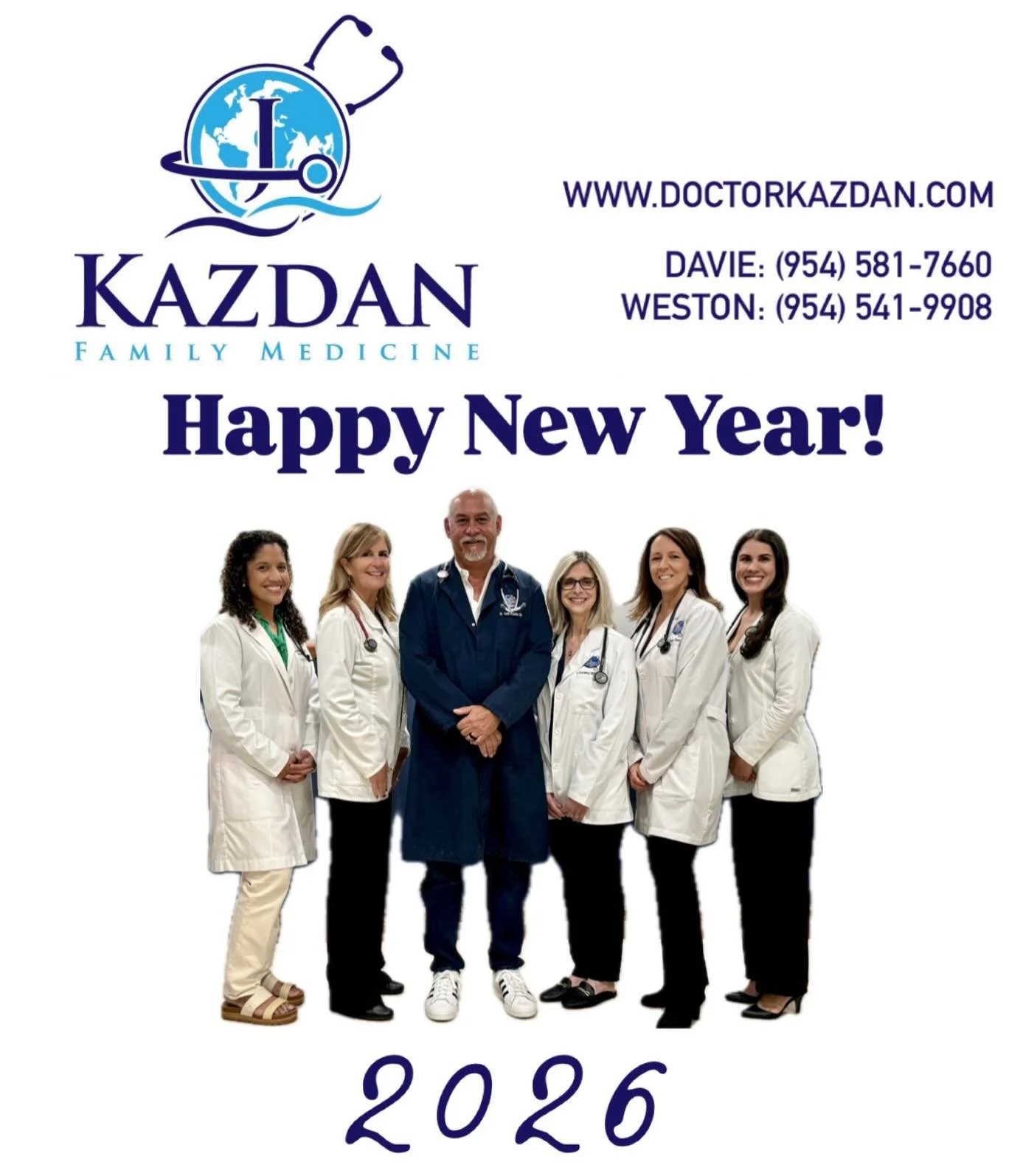 ✨ New year. New goals. Same commitment to your health.
Happy New Year from all of us at J Kazdan Family Medicine! 

.
.
#primarycareprovider #familymedicine #happynewyear #2026 #healthcare