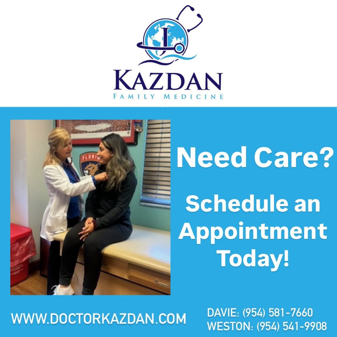New year, fresh start.
Need care? We&rsquo;re here&mdash;schedule your appointment today! 

📞 
📍 Davie Office: (954) 581-7660
📍 Weston Office: (954) 541-9908

Visit our website for more information! 
🖥️ www.DoctorKazdan.com