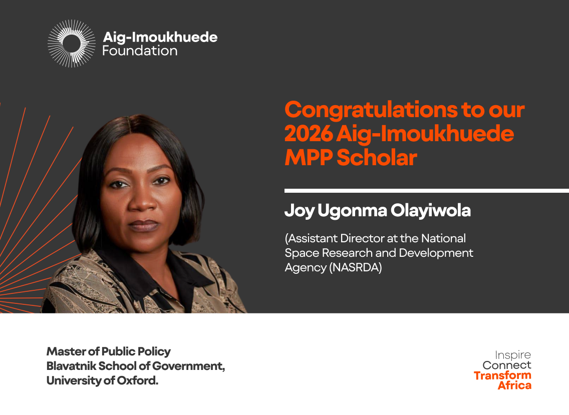 Enhancing Digital Transformation in Public Service: Our 2026 Aig-Imoukhuede MPP Scholar&nbsp;