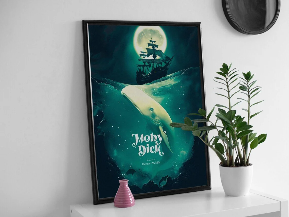 Moby Dick by Herman Melville poster