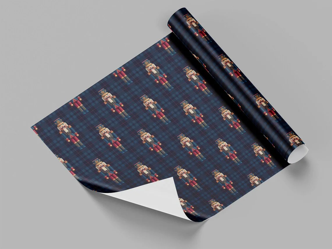 Nutcracker retro wrapping paper