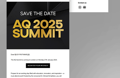 AQ Skin Solution 2025 Summit - Onboarding E-shot