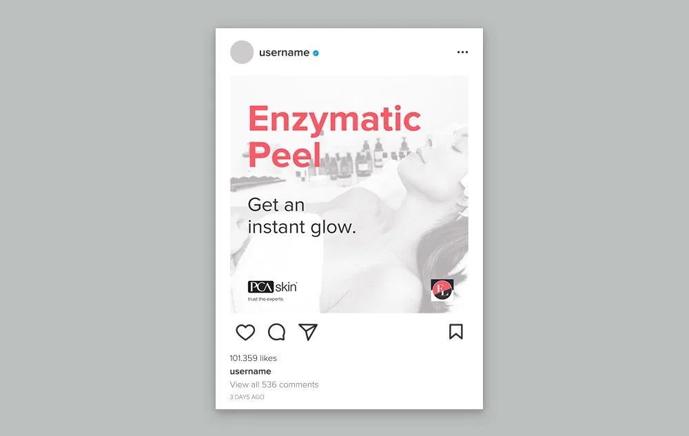 PCA Skin Enzymatic Peel Instagram Post