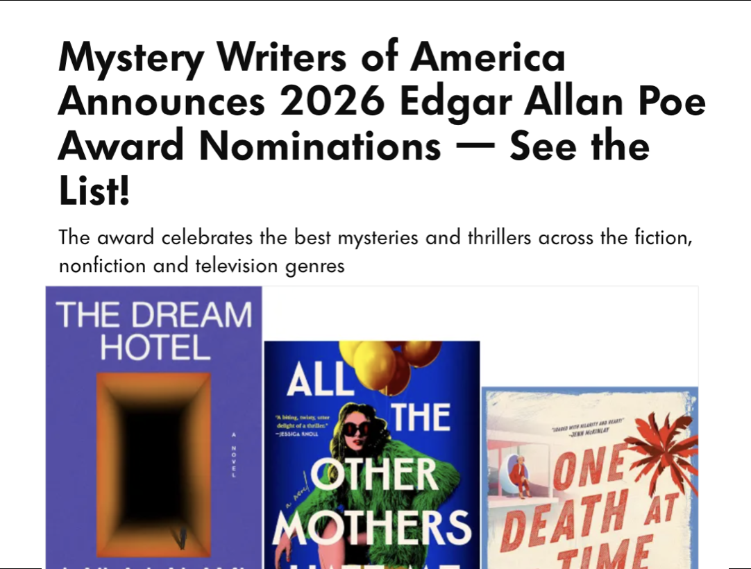 Edgar Nomination: Best First Novel