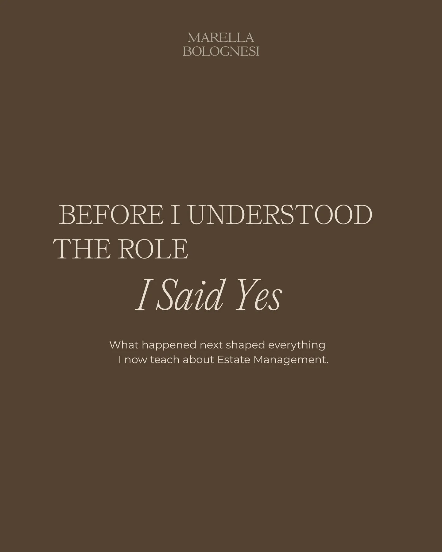 The night I got the job, I went home and Googled the title.

I had just said yes to managing the household of a celebrity. Three interviews. Met his wife. Shook hands.

And I genuinely did not know what an estate manager was.

What followed was one o