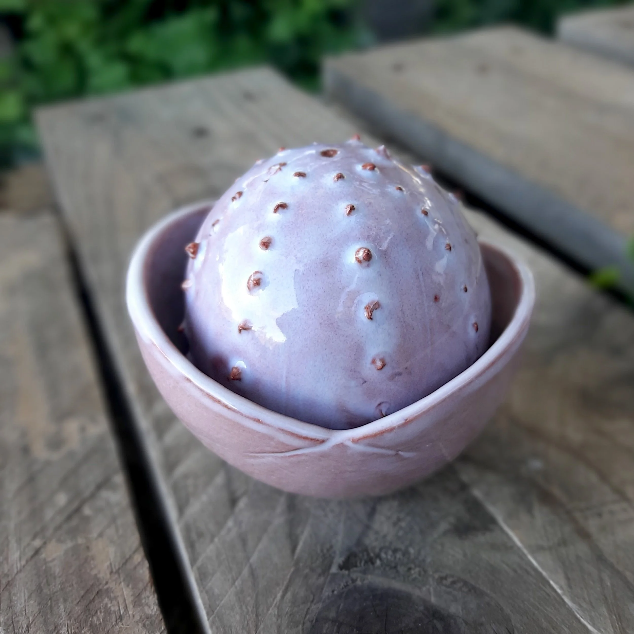 Handmade Ceramic incense holder, milky white