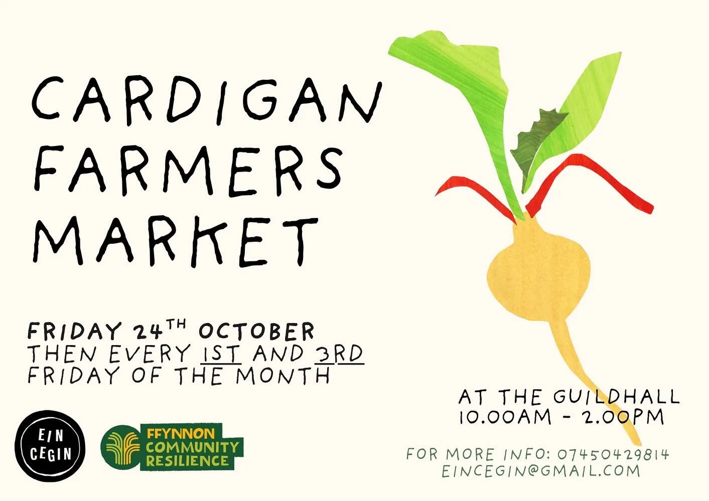 Not long until the next market on 24th October. Come and join us!