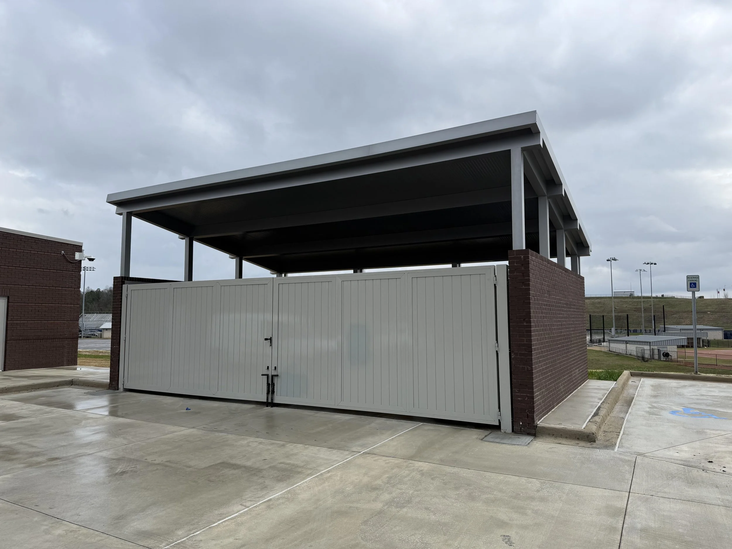 JEFFCOED aluminum dumpster enclosure gates