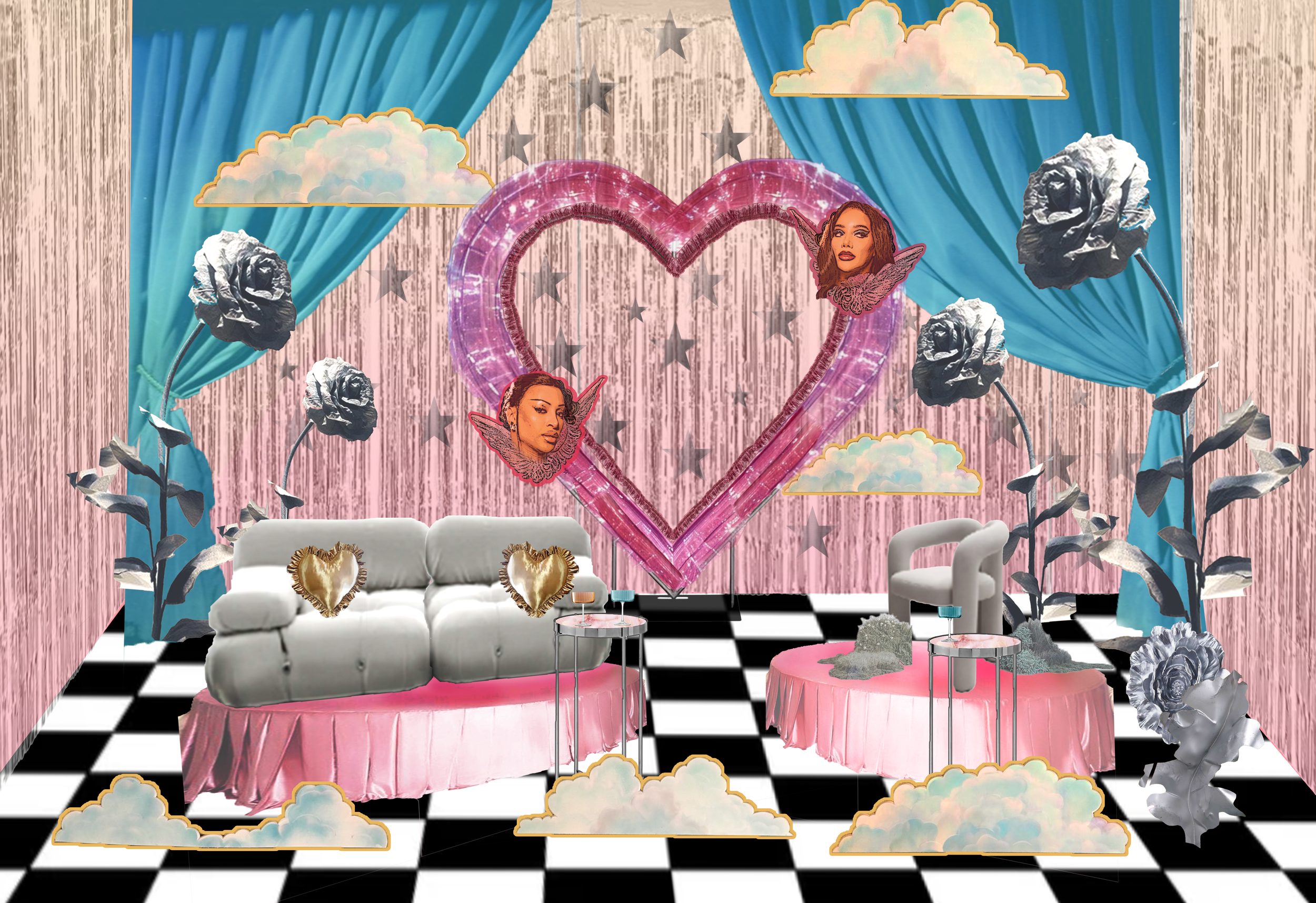 One of our collage style sketches for MTV Queerpiphany